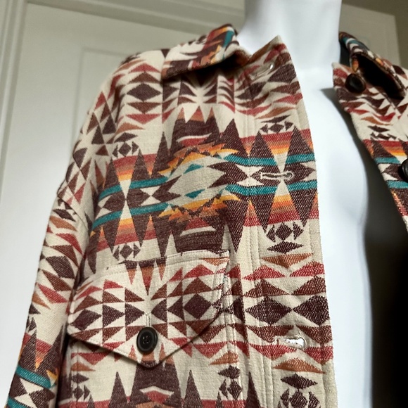 PENDLETON Gorgeous Aztec Long Shirt Jacket Sz M S/M NWT $228!! - Picture 4 of 6
